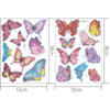 A set of diamond painting stickers featuring various colorful floral and butterfly designs on white backgrounds.