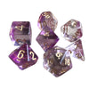 7-Piece Polyhedral Dice Set with Dual-Color Design for RPG and Tabletop Games