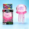 A package of Jelly Squish toy featuring a pink jellyfish shape with purple speckles and dangling tentacles.