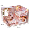 DIY Wooden Dollhouse Kit with Miniature Furniture – 3D Puzzle Craft Set