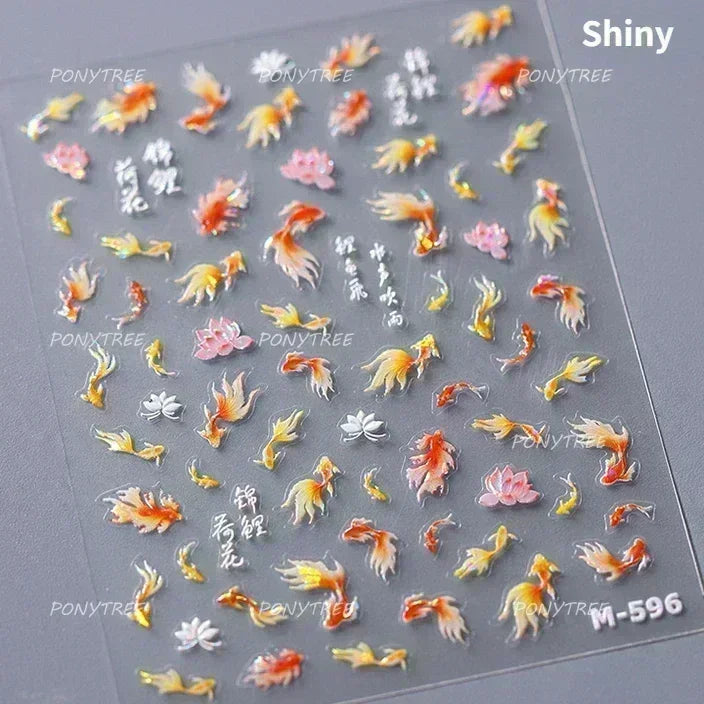 Ocean-Inspired Nail Art Sticker Set