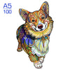 A detailed, colorful illustration of a puppy dog head with intricate patterns and fur texture.
