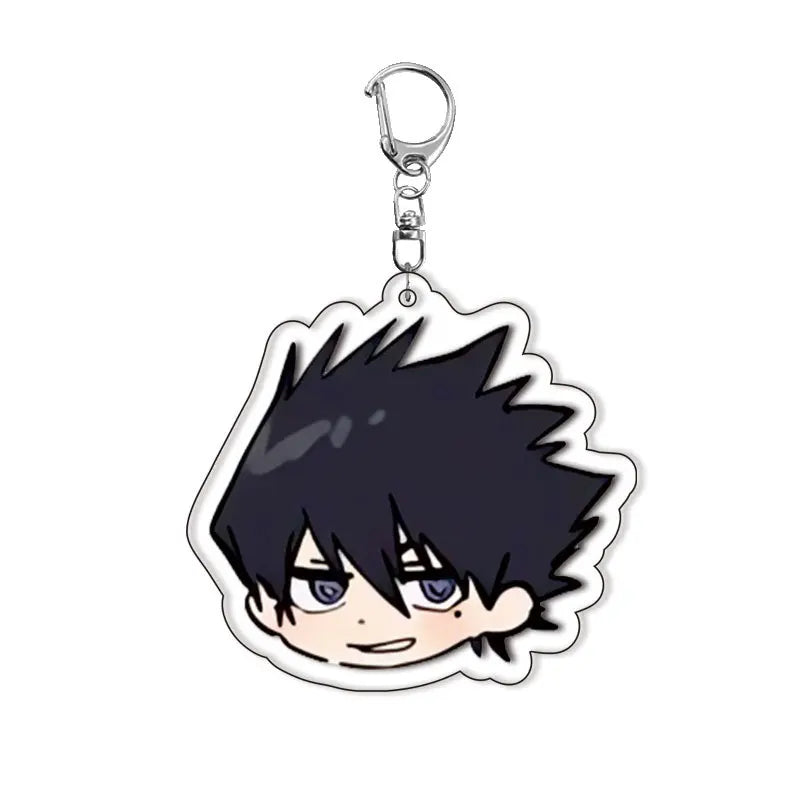 Acrylic keychain set featuring characters Isagi, Bachira, and Kunigami from Blue Lock