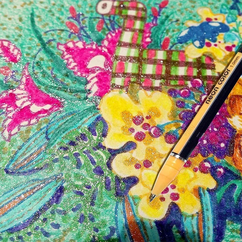 Metallic Glitter Gel Pens with Storage Case