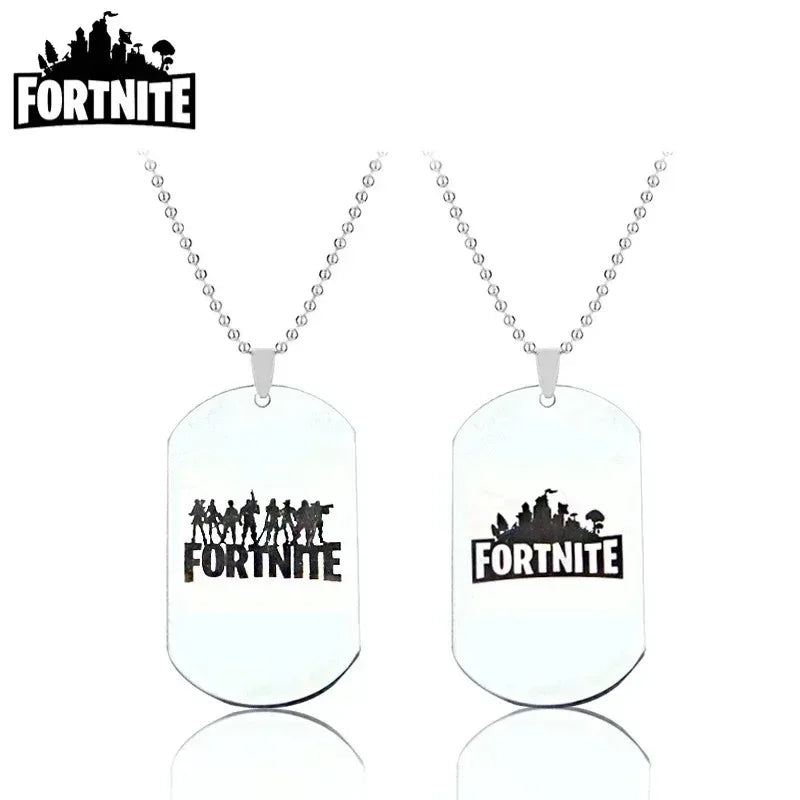 Fortnite Emblem Stainless Steel Charm Pendant Necklace