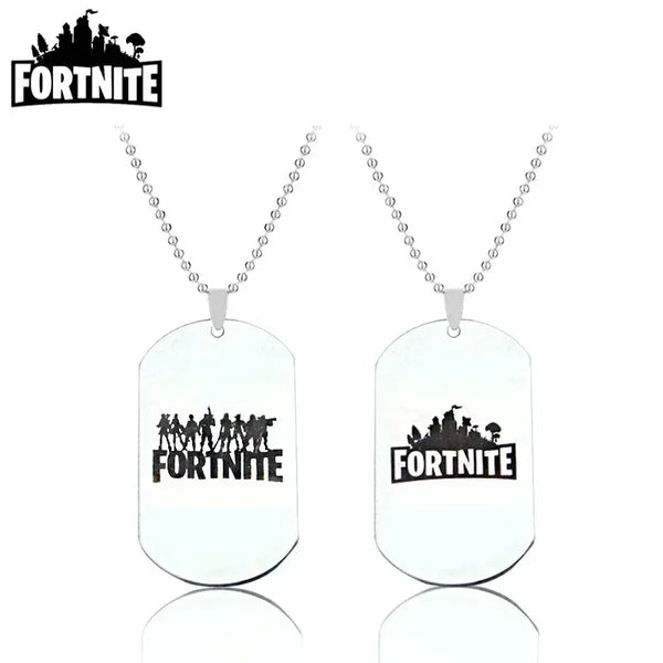 Fortnite Emblem Stainless Steel Charm Pendant Necklace