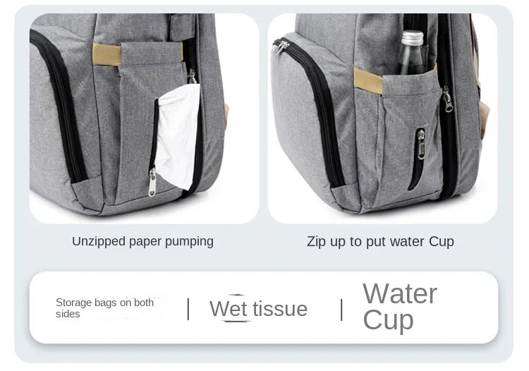 Large Capacity Diaper Bag Backpack with Changing Mat