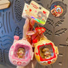 Retro Mini TV Keychain with Light-Up Surprise Doll