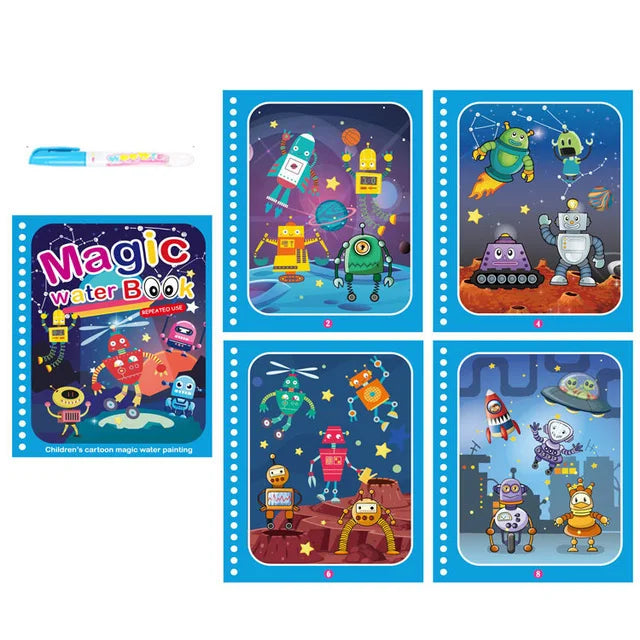 Reusable Water Coloring Book for Kids – Magic Drawing Pad