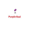 A purple red colored polymer clay ball labeled with the number 19.