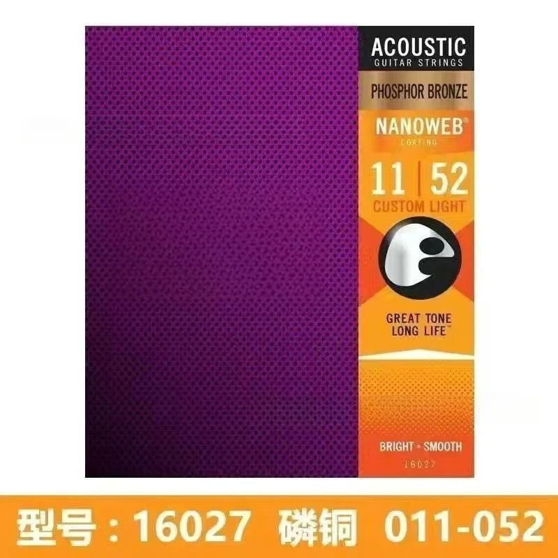 A box for Phosphor Bronze nanoweb acoustic guitar strings in size 11/52