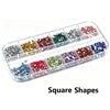 12-Color Glass AB Rhinestone Nail Art Kit