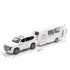 White diecast metal RV camper truck model with sound and light