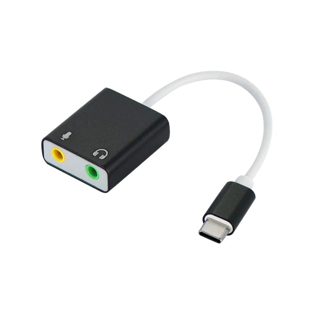 USB-C to 3.5mm Audio Adapter with Stereo Sound Card