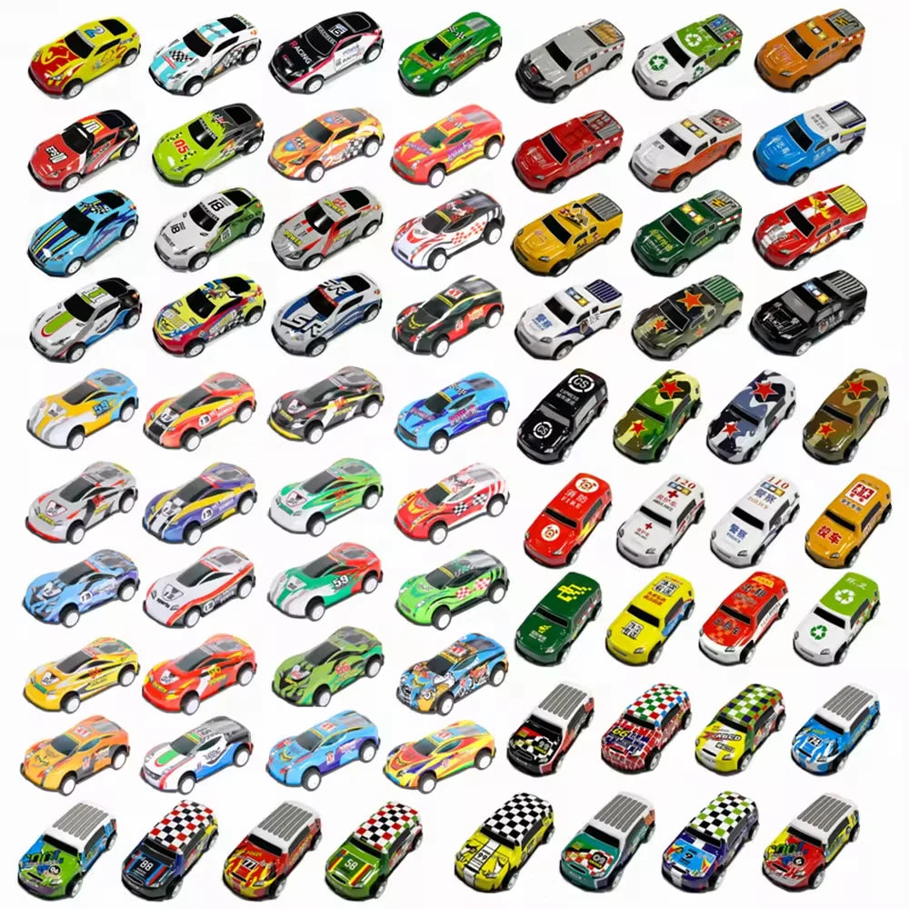 Diecast Pull-Back Car Set - Mini Vehicle Collection for Kids