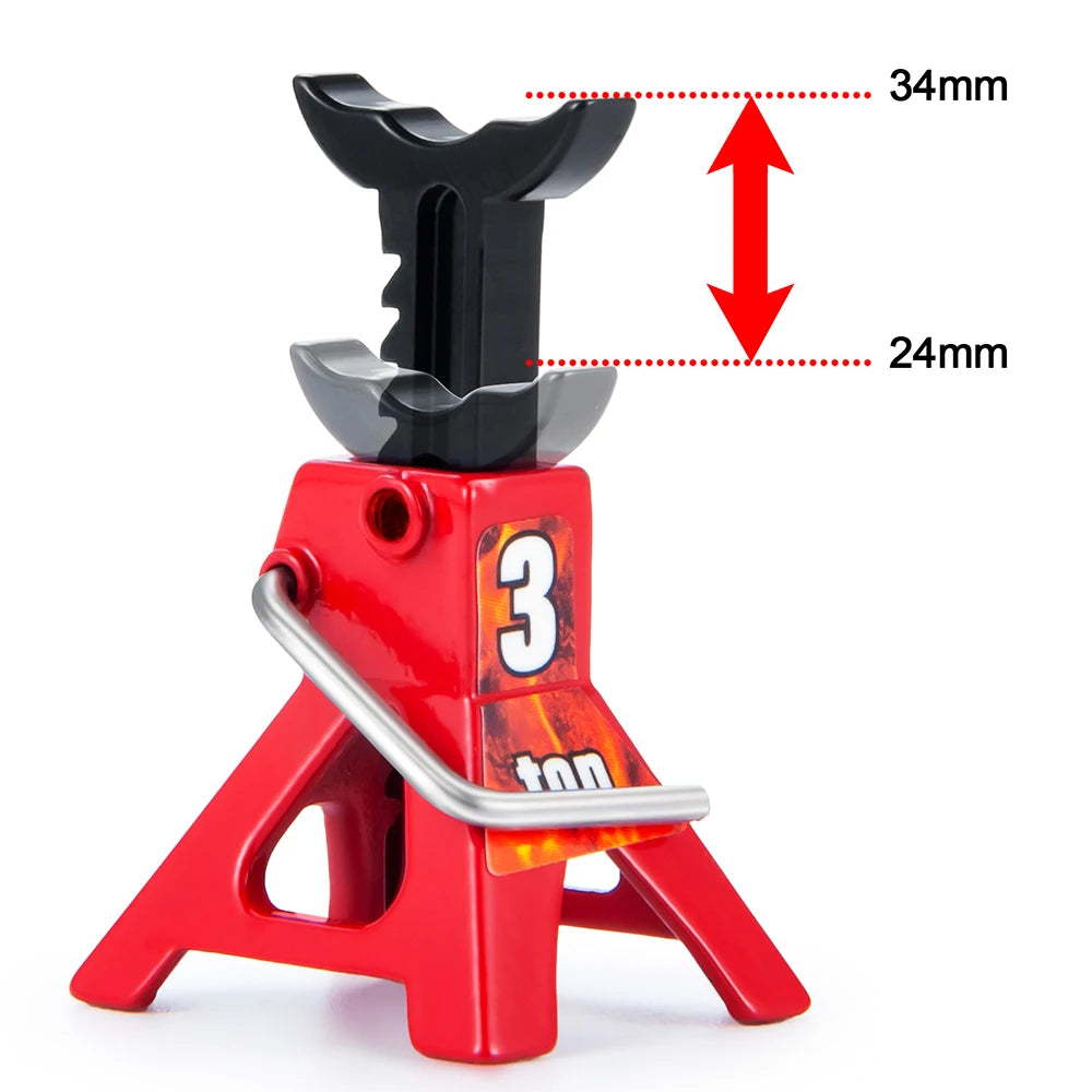 Die-Cast Metal RC Car Scale Accessory Set with Jack Stands and Tools