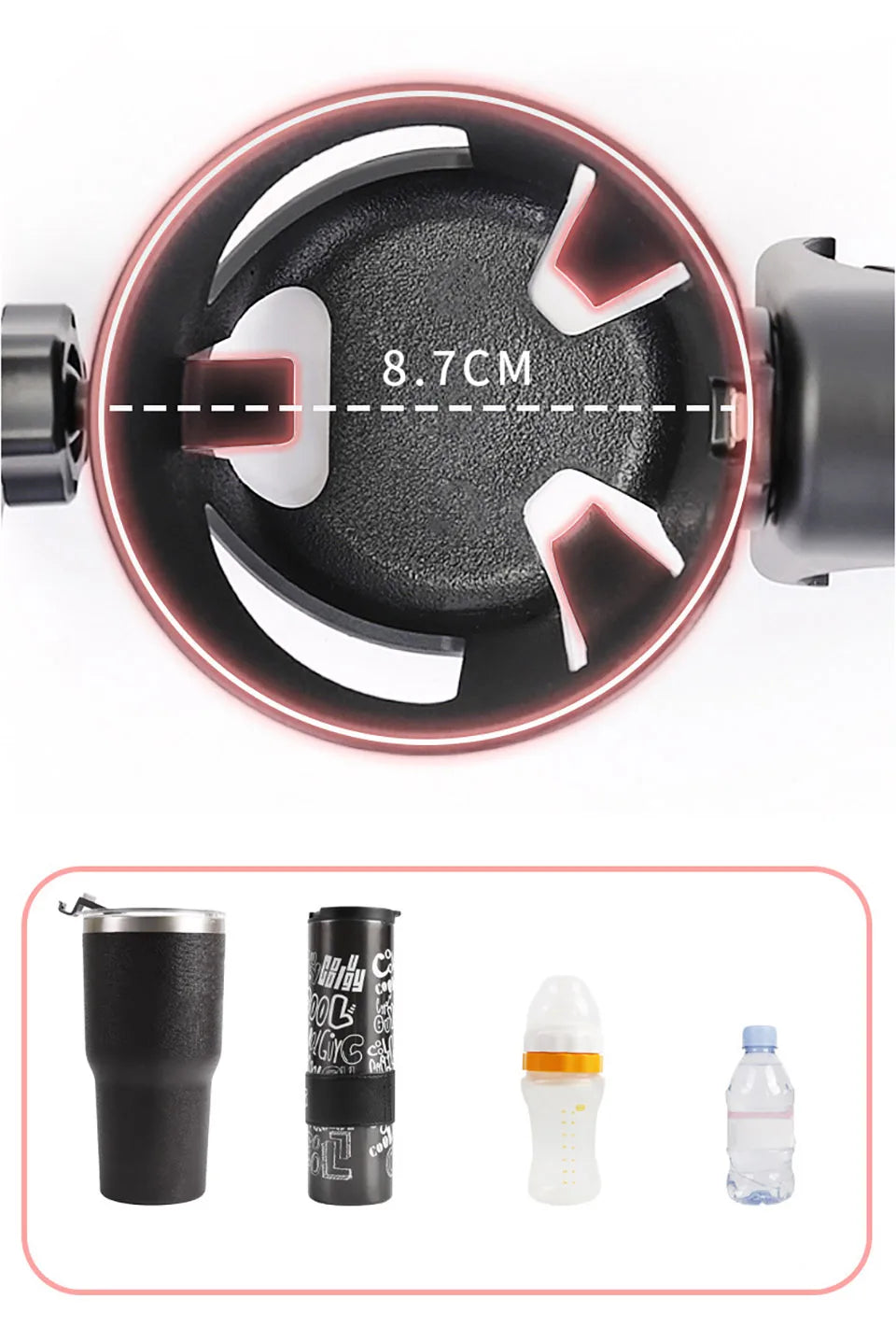 Universal Stroller Cup and Phone Holder