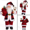 A 30cm Christmas Santa Claus figurine with a red and black plaid suit and white beard.