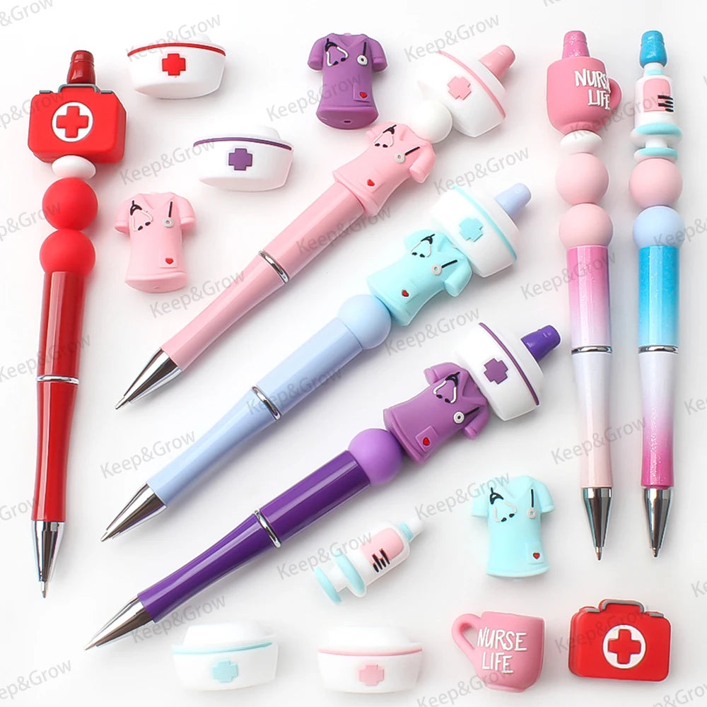 Nurse-Themed Silicone Focal Beads for Jewelry Making and DIY Crafts