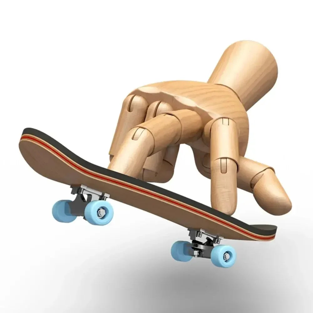 Wooden Finger Skateboard with Professional Trucks