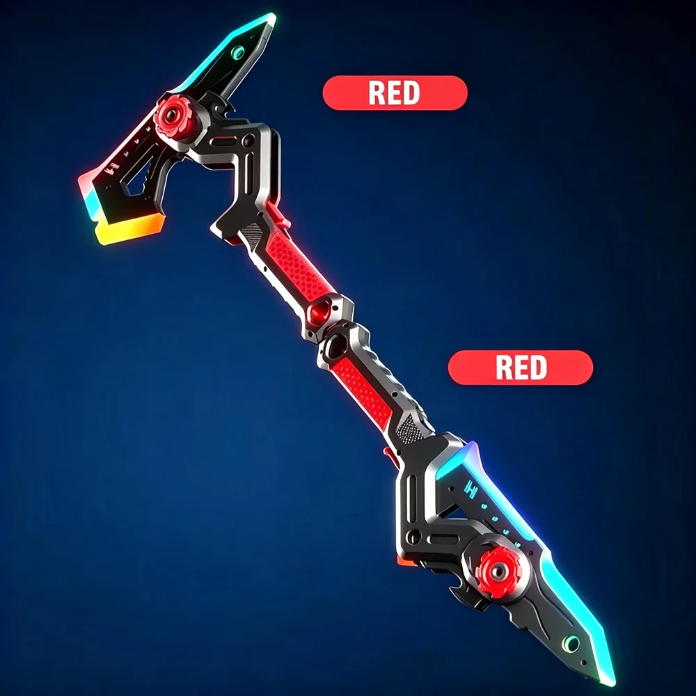 2-in-1 Transformable LED Sword & Axe with Sound Effects