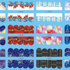 A collection of Christmas themed nail art stickers featuring festive designs and glitter for manicures.