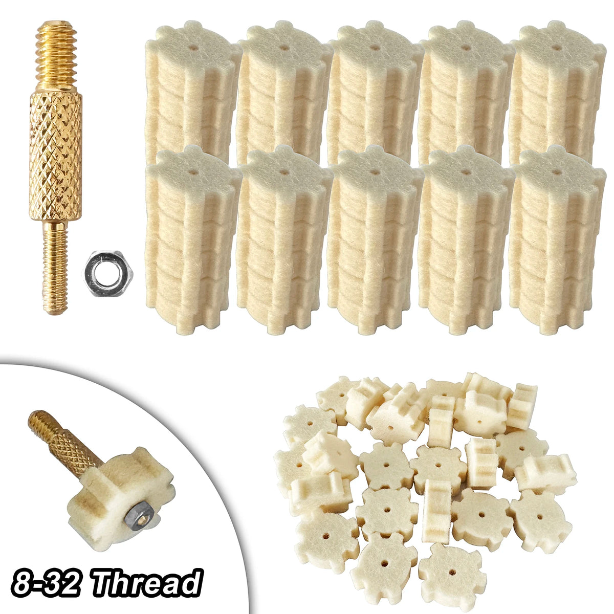 Chamber Cleaning Pads with Adapter Brush Kit — .223 / 5.56mm & .30 / 7.62mm