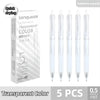 Box of 5 transparent color quick-drying gel pens with 0.5mm tips