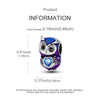 A silver heart charm shaped like an owl is displayed for bracelets and necklaces.