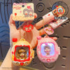Cartoon Couple Backpack with Glowing Keychain