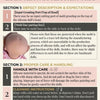 Guide for buying and caring for silicone dolls, showing sections on defects, care, and cleaning instructions.