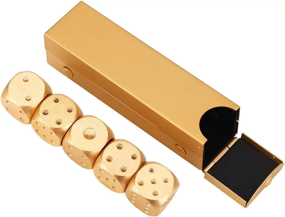 Premium Aluminum Alloy Dice Set with Storage Box
