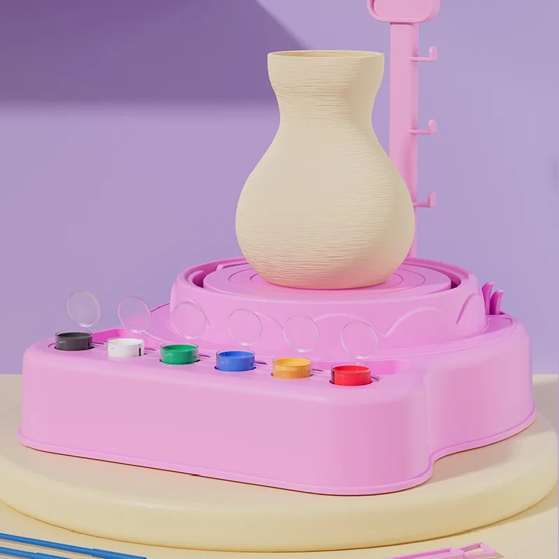 Electric Pottery Wheel with Detachable ABS Basin for Clay Crafting