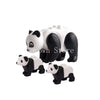 A set of six black and white African wildlife animal building blocks for kids and collectors.