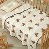 Baby Bear Print Cotton Gauze Swaddle Blanket