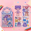 3D Magnetic Dress-Up Doll Set with Stand & Mix-and-Match Outfits