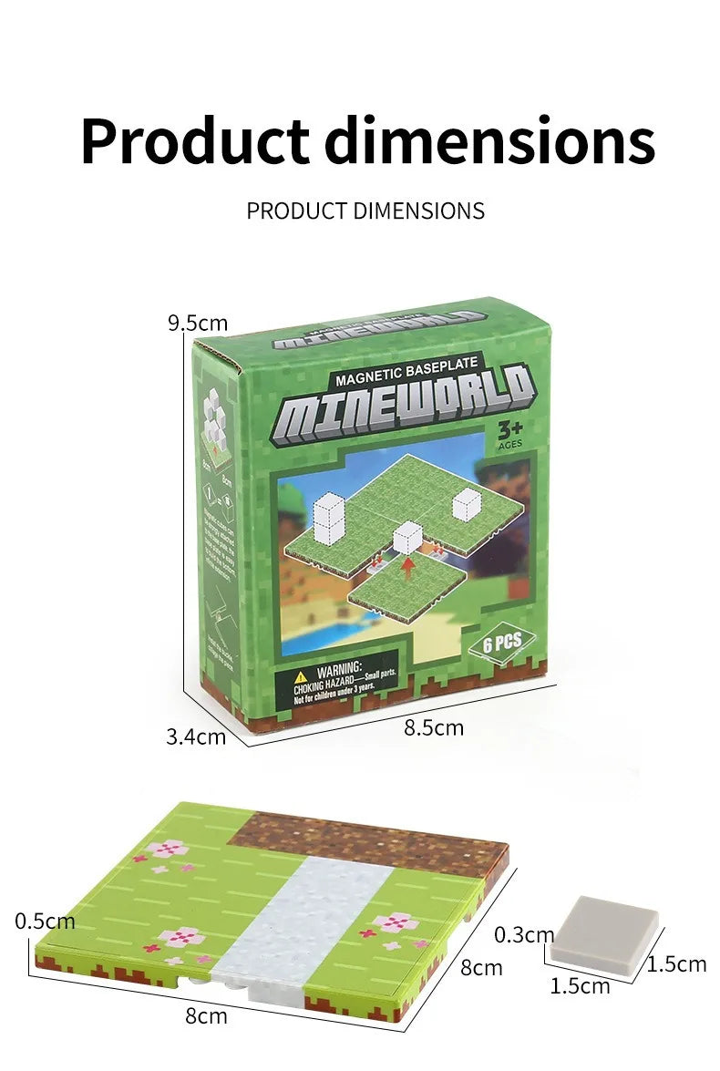 Magnetic Building Block Base Plates for Creative Play