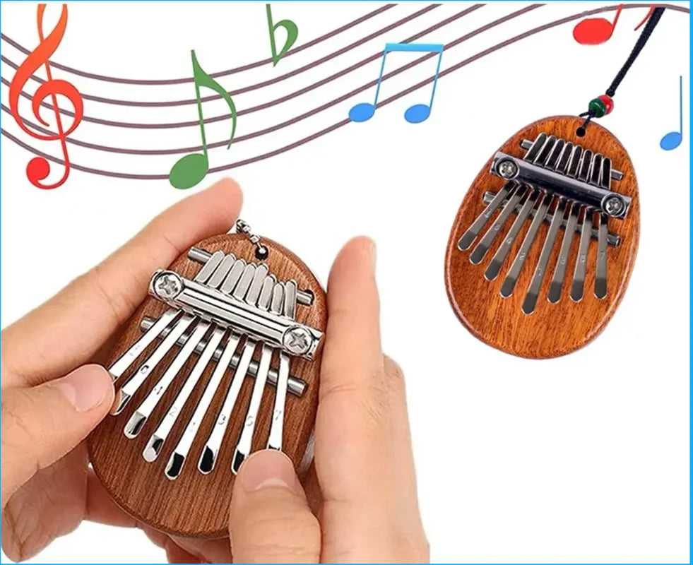 Mini 8-Key Kalimba Thumb Piano with Lanyard – Cute Totoro Design