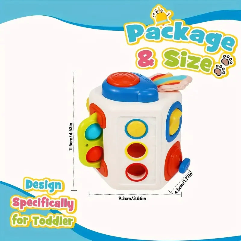 Montessori Busy Cube for Toddlers – 10-in-1 Sensory Activity Toy