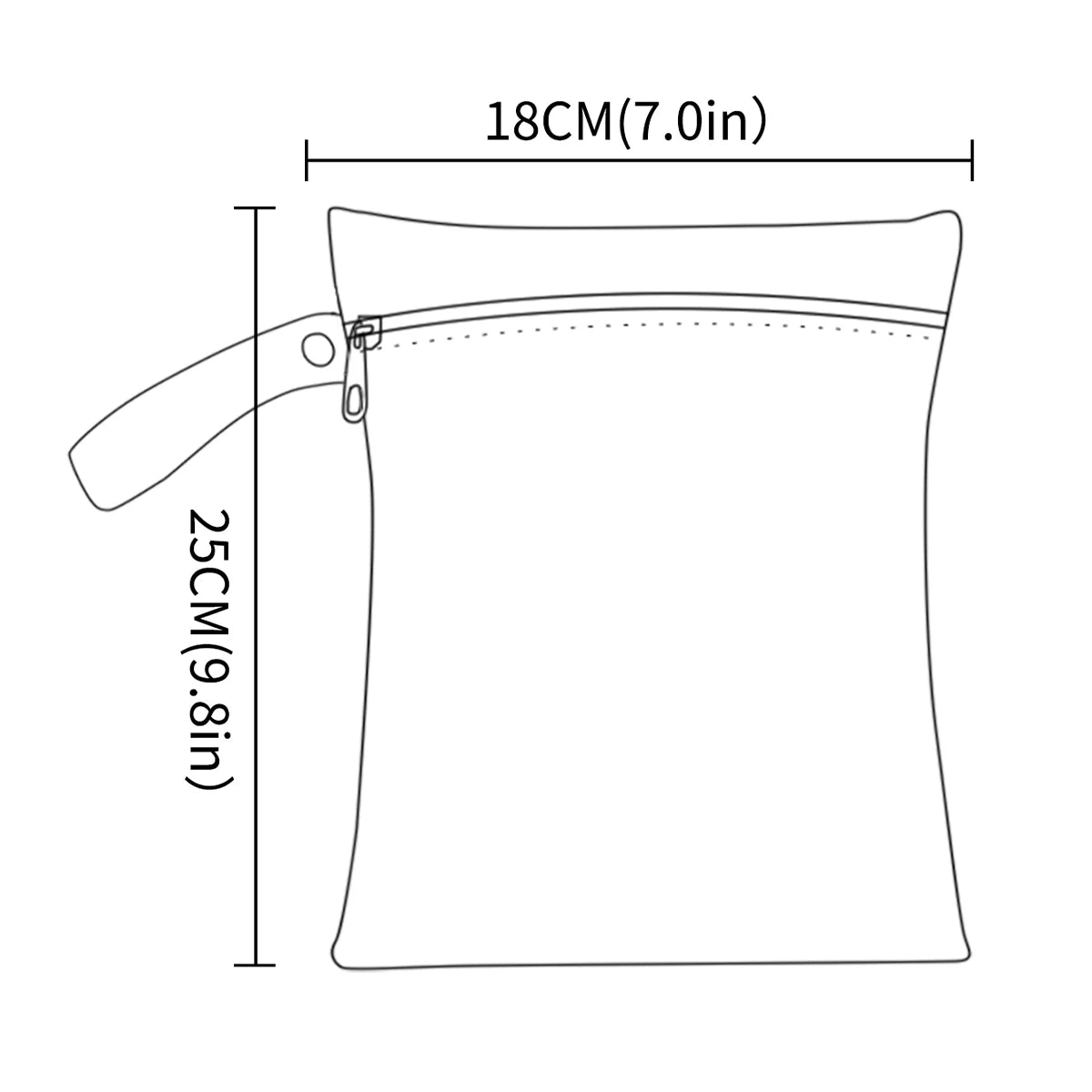 2-Pack Waterproof Wet/Dry Bags for Diapers & Baby Essentials