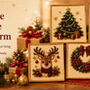 Festive Christmas Pearl Diamond Painting Kit with Frame