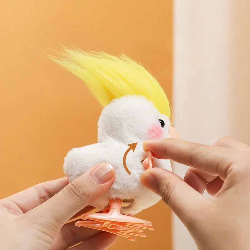 Yellow Wind-Up Jumping Chicken Toy for Toddlers