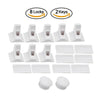 Set of magnetic child safety locks and keys for cabinets and drawers