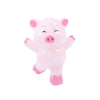 A pink ceramic pig figurine with a cute expression.