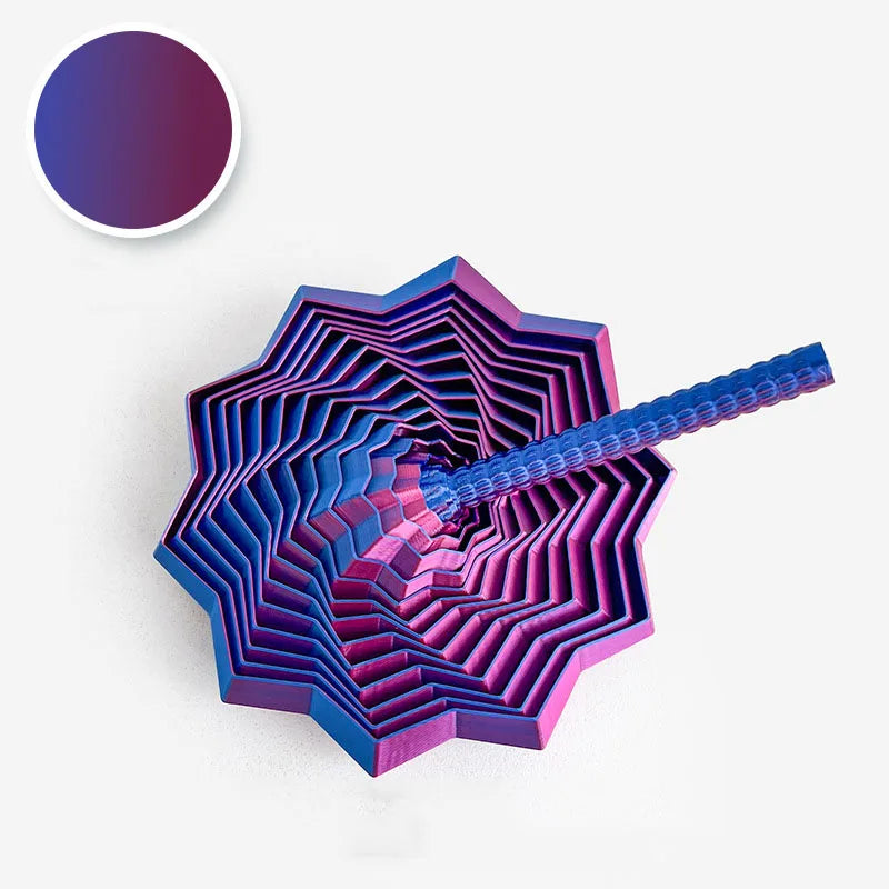 Optical Illusion Fidget Star – 3D Hexagon Spinner for Stress Relief