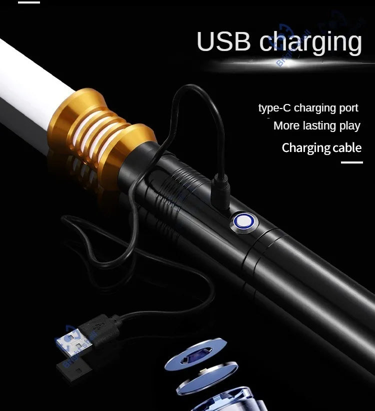 RGB Color-Changing Lightsaber with Sound Effects