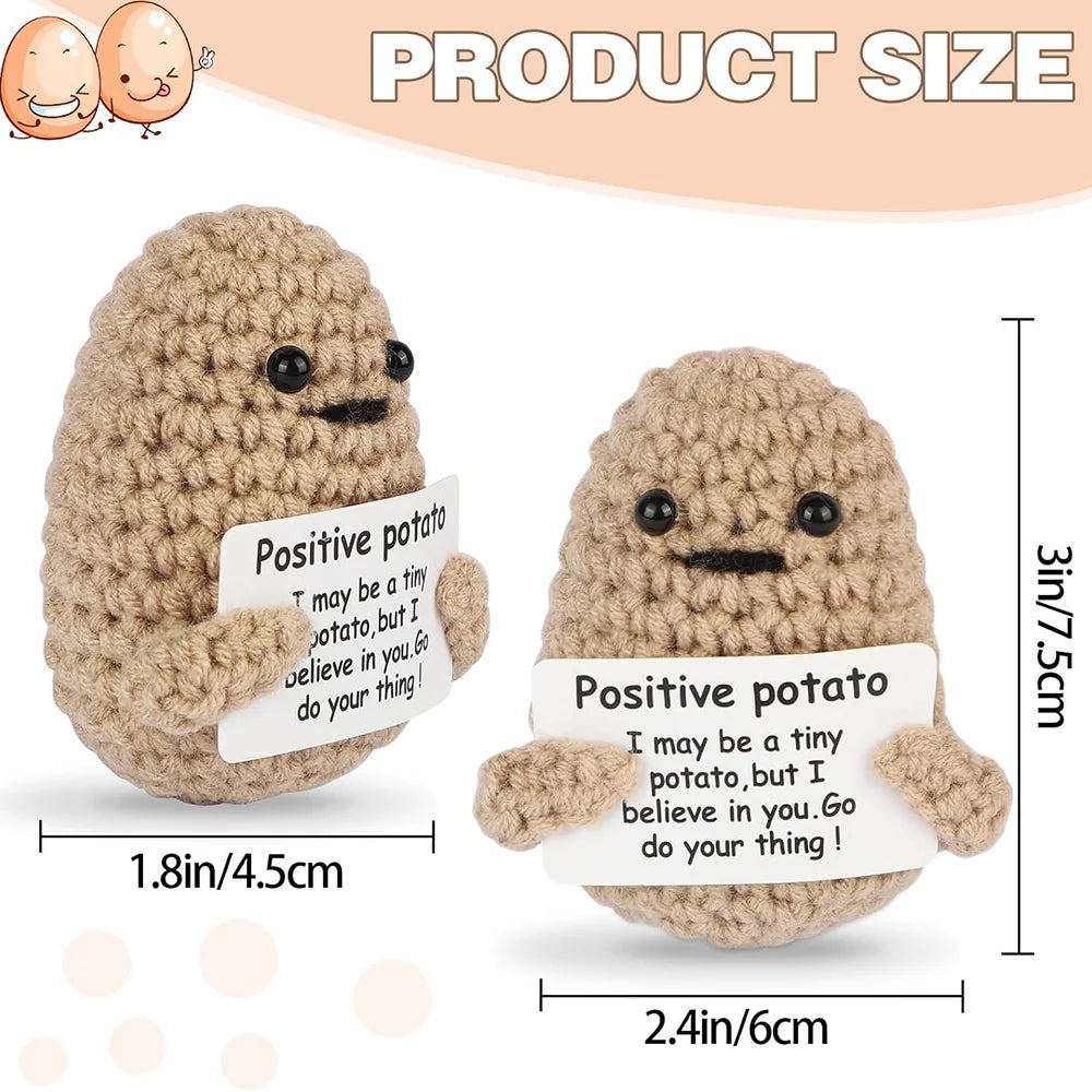 Handmade Crochet Potato Doll with Hugging Pose