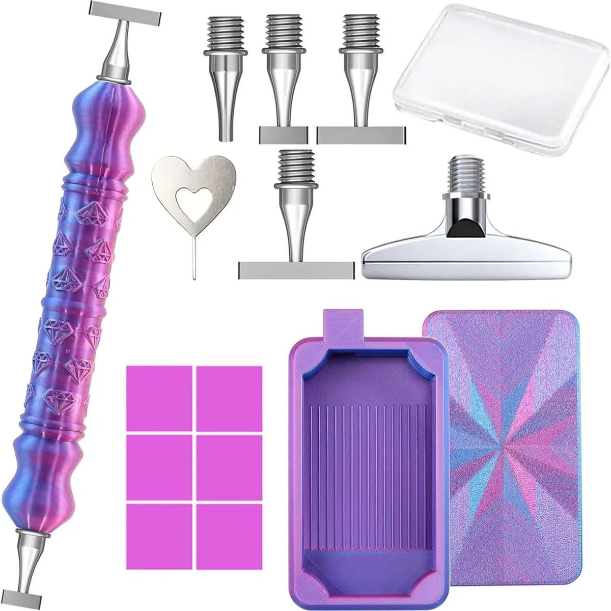Diamond Painting Pen Set with Interchangeable Tips and Tray