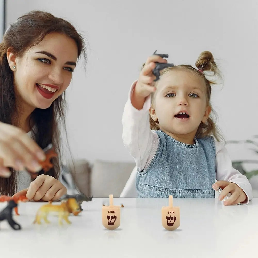 Classic Wooden Spinning Tops for Kids