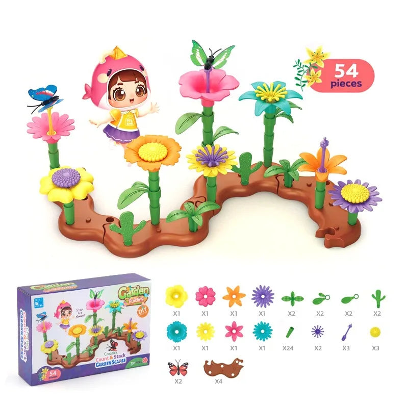 Creative Flower Garden Building Playset for Kids